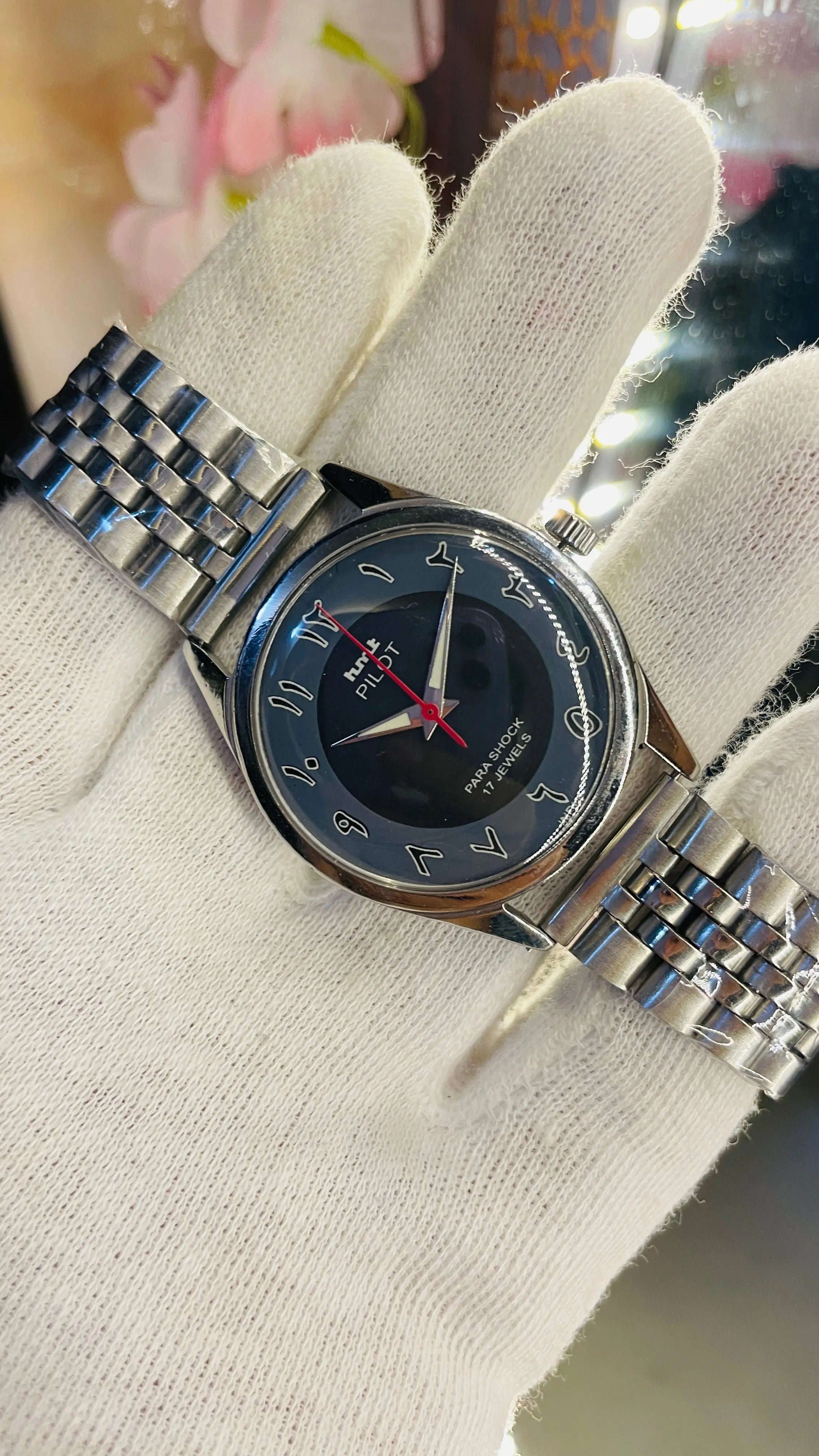 HMT Pilot Arabic Dial Rare – Jubilee Strap | Vintage Automatic Watch National Watches