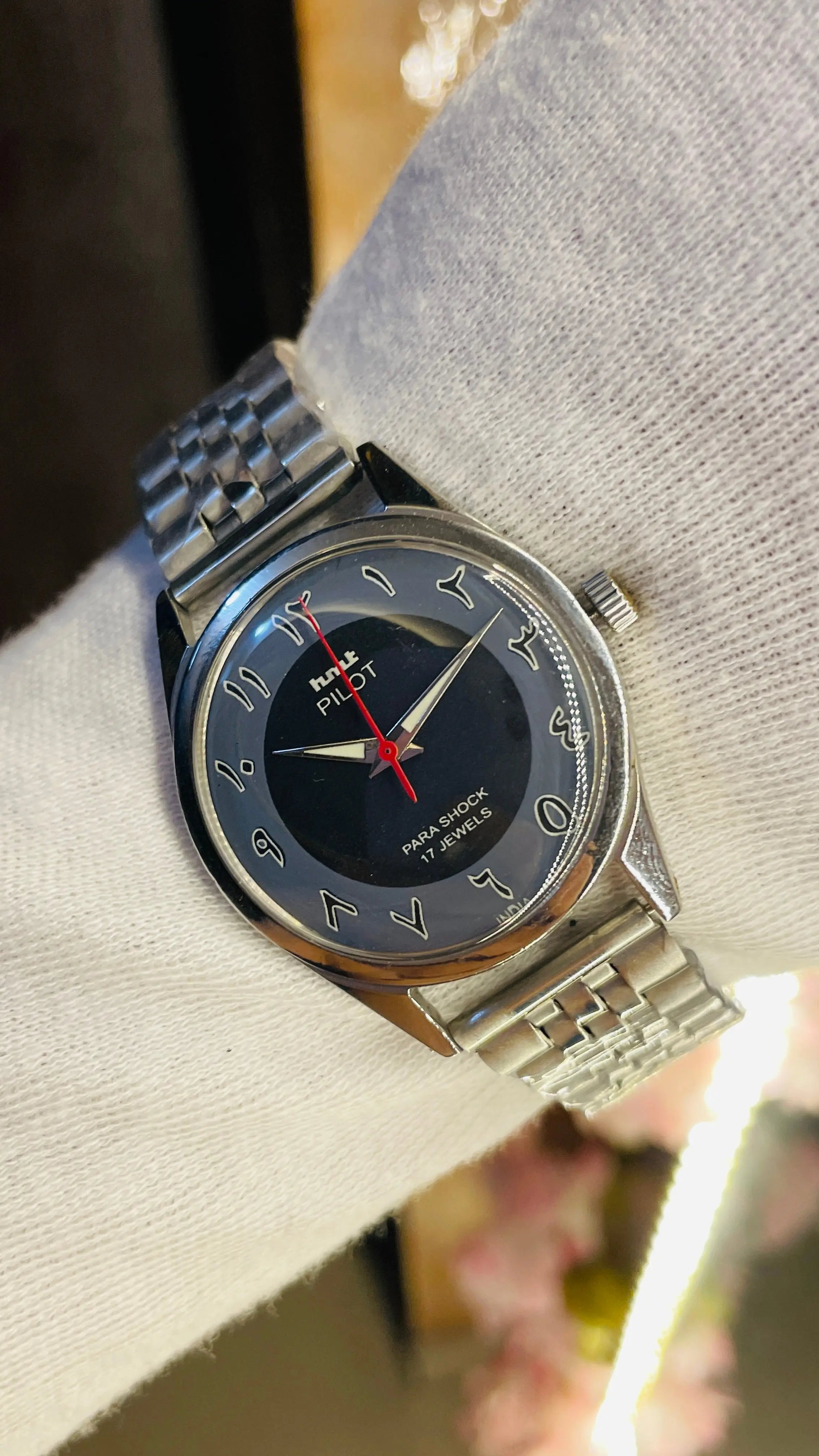 HMT Pilot Arabic Dial Rare – Jubilee Strap | Vintage Automatic Watch National Watches