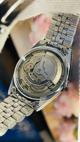 Seiko 5 Japan Automatic 17 Jewels – Blue Arabic Dial Men’s Vintage Watch