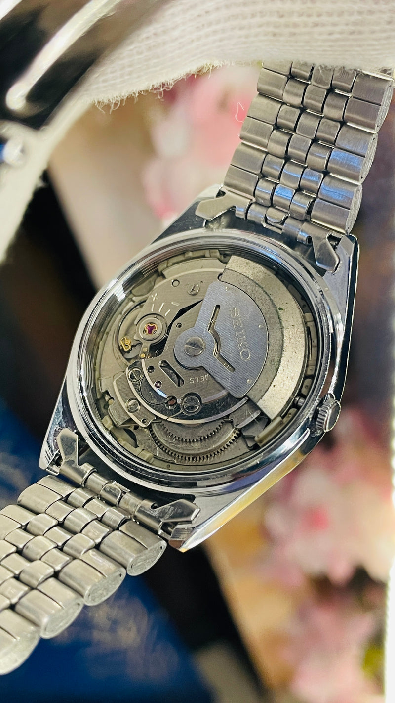 Seiko 5 Japan Automatic 17 Jewels – Blue Arabic Dial Men’s Vintage Watch