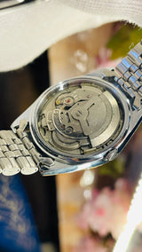 Seiko 5 Japan Automatic 17 Jewels – Blue Arabic Dial Men’s Vintage Watch