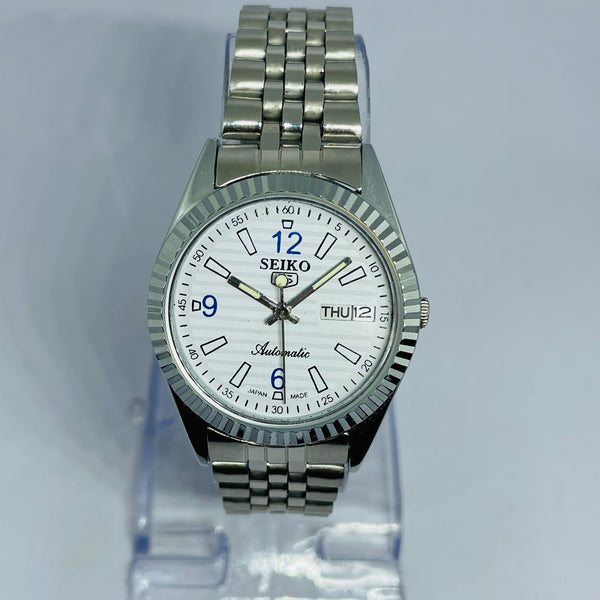 Seiko 5 Automatic White Dial – Refurbished 17 Jewels Japan Vintage Watch
