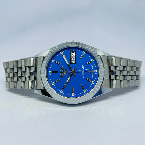 Seiko 5 Sports Automatic Blue Dial – Refurbished Japan Vintage 21 Jewels