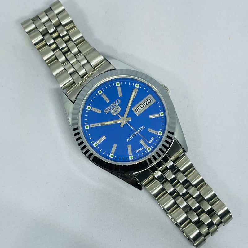 Seiko 5 Sports Automatic Blue Dial – Refurbished Japan Vintage 21 Jewels