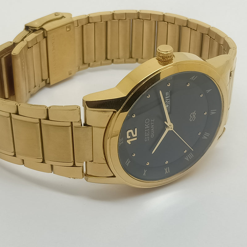 Seiko 5 Black Dial quartz Watch