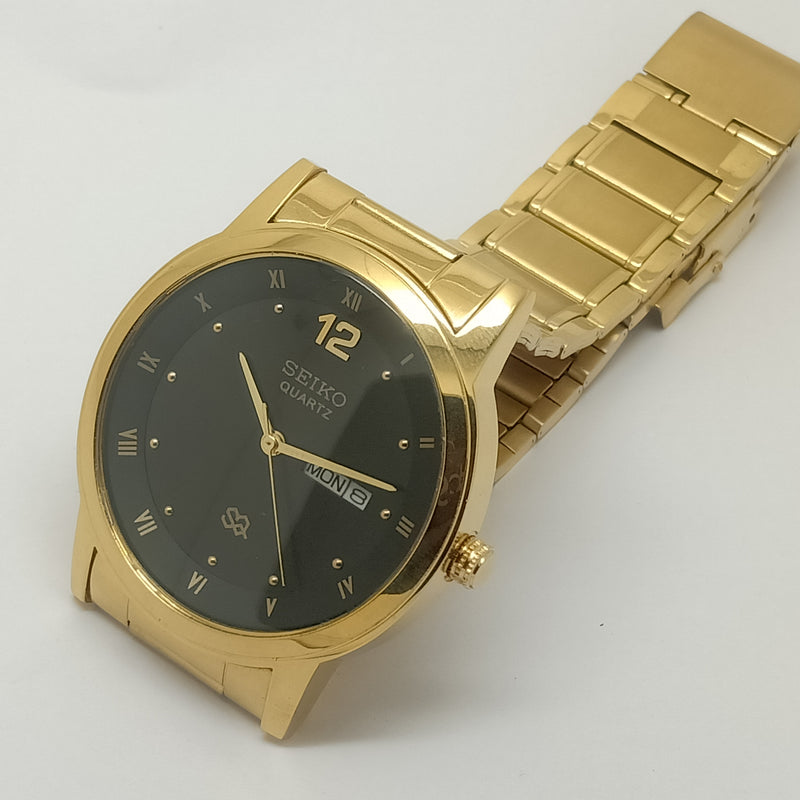 Seiko 5 Black Dial quartz Watch