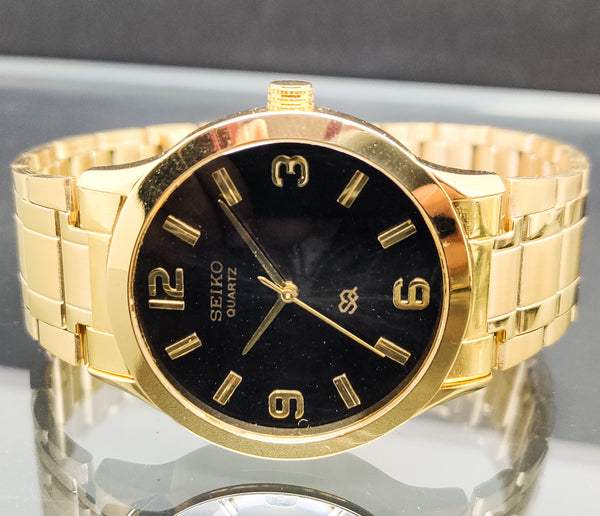 Seiko 5 Black Dial quartz Watch