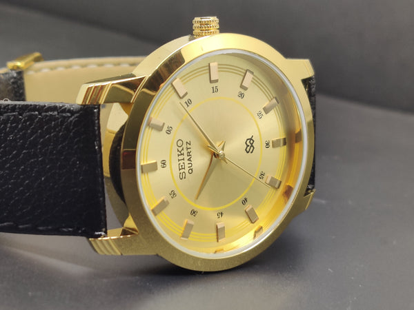 Seiko 5 Black Dial quartz Watch