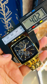 Seiko Vintage Tank Wrist Watch – Luxury Rectangular Quartz for Men National Watches