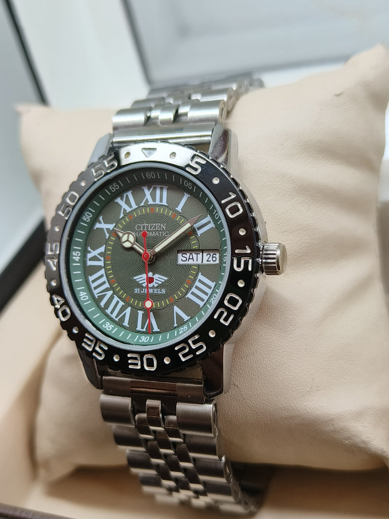 Citizen Eagle 7 Automatic Sports Watch – Stainless Steel, 21 Jewels