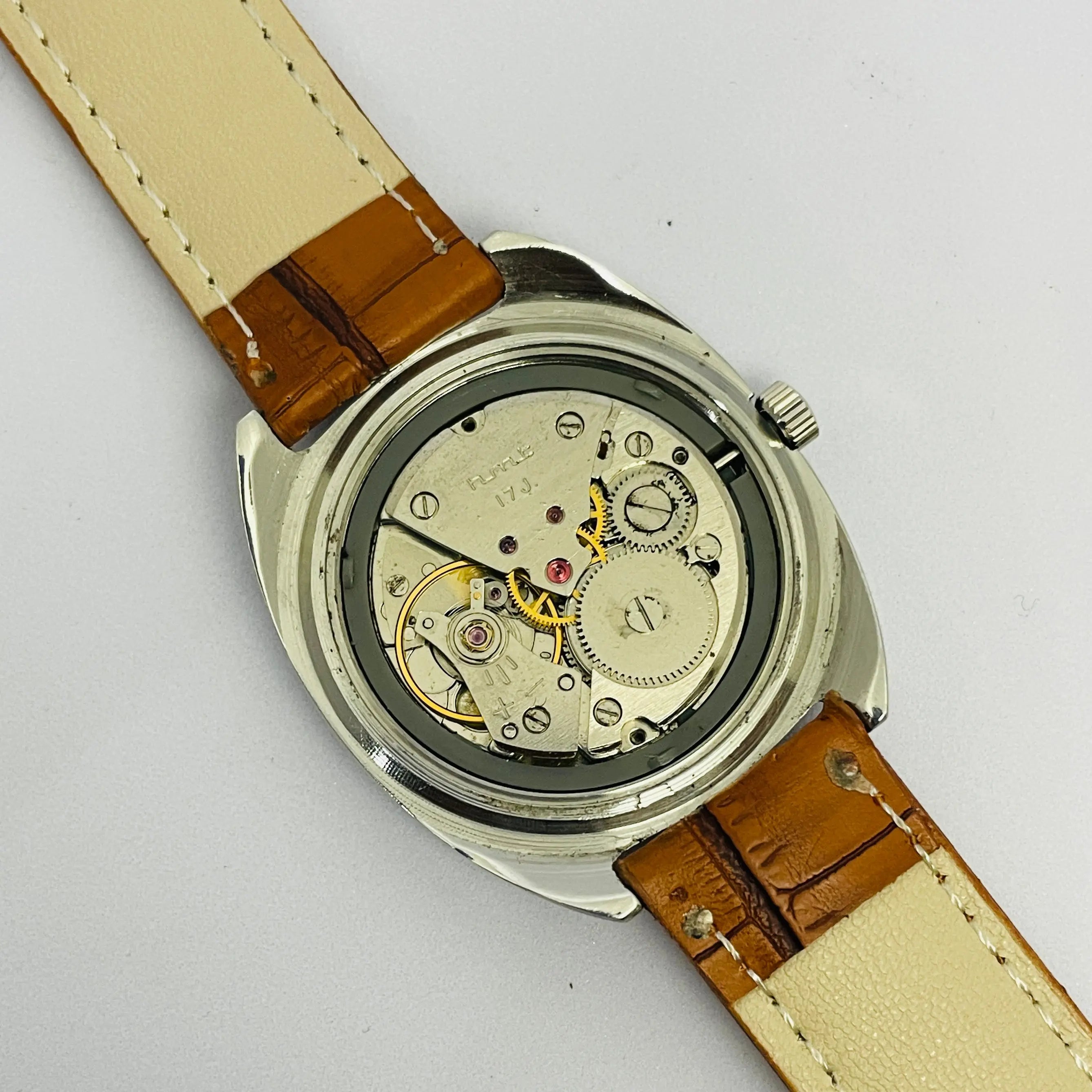 HMT Kohinoor 17 Jewels Mechanical – Yellow Sunburst Dial | Hand Winding watch made in India National Watches
