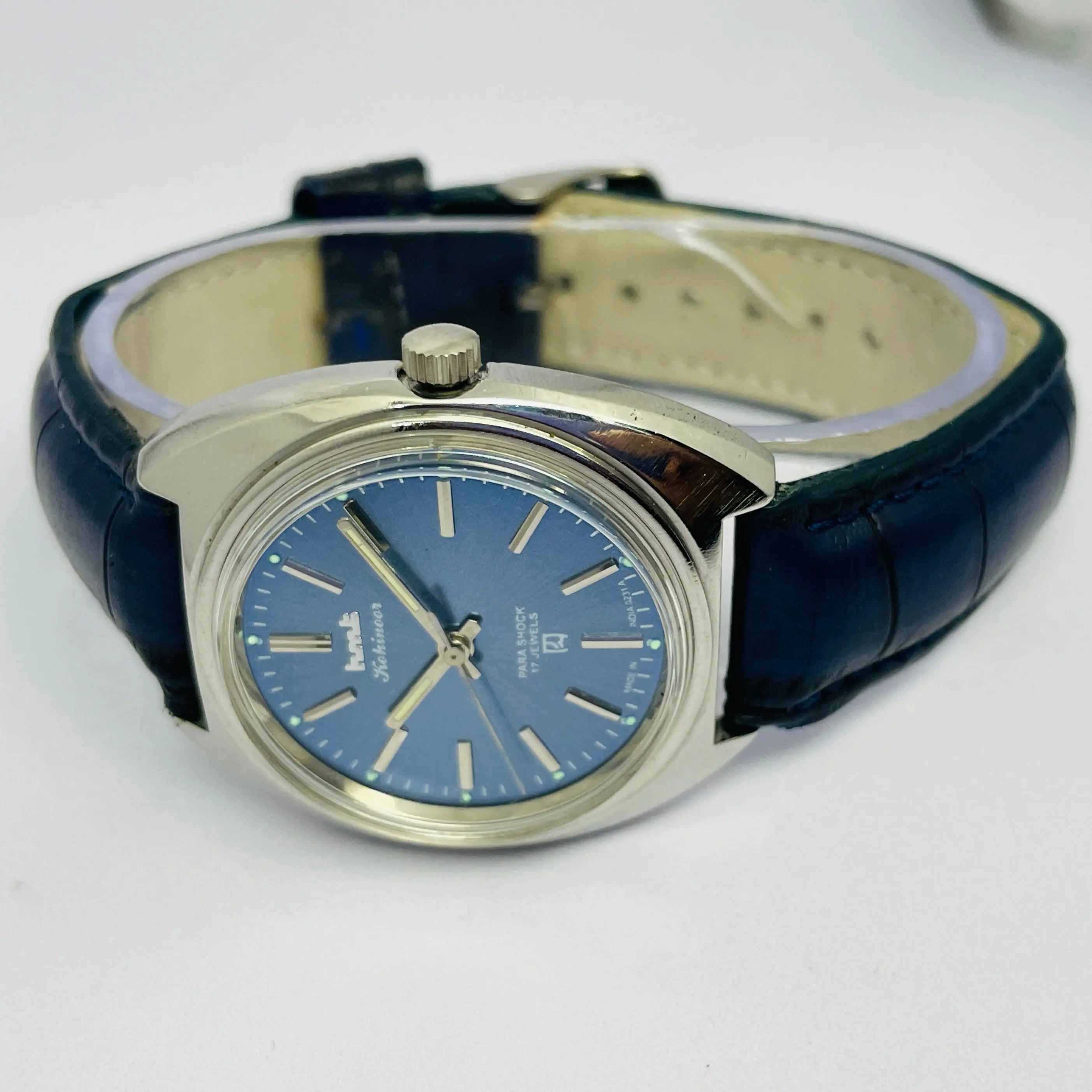 HMT Kohinoor Mechanical 17 Jewels – Blue Sunburst Dial | Classic Indian Watch National Watches