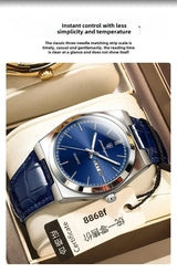 Poedagar Swiss Brand New Ultra-thin Men's Watch Waterproof Luminous Quartz Watch Men’s Classic Silver Stainless Steel Day-Date Quartz Dress Watch National Watches