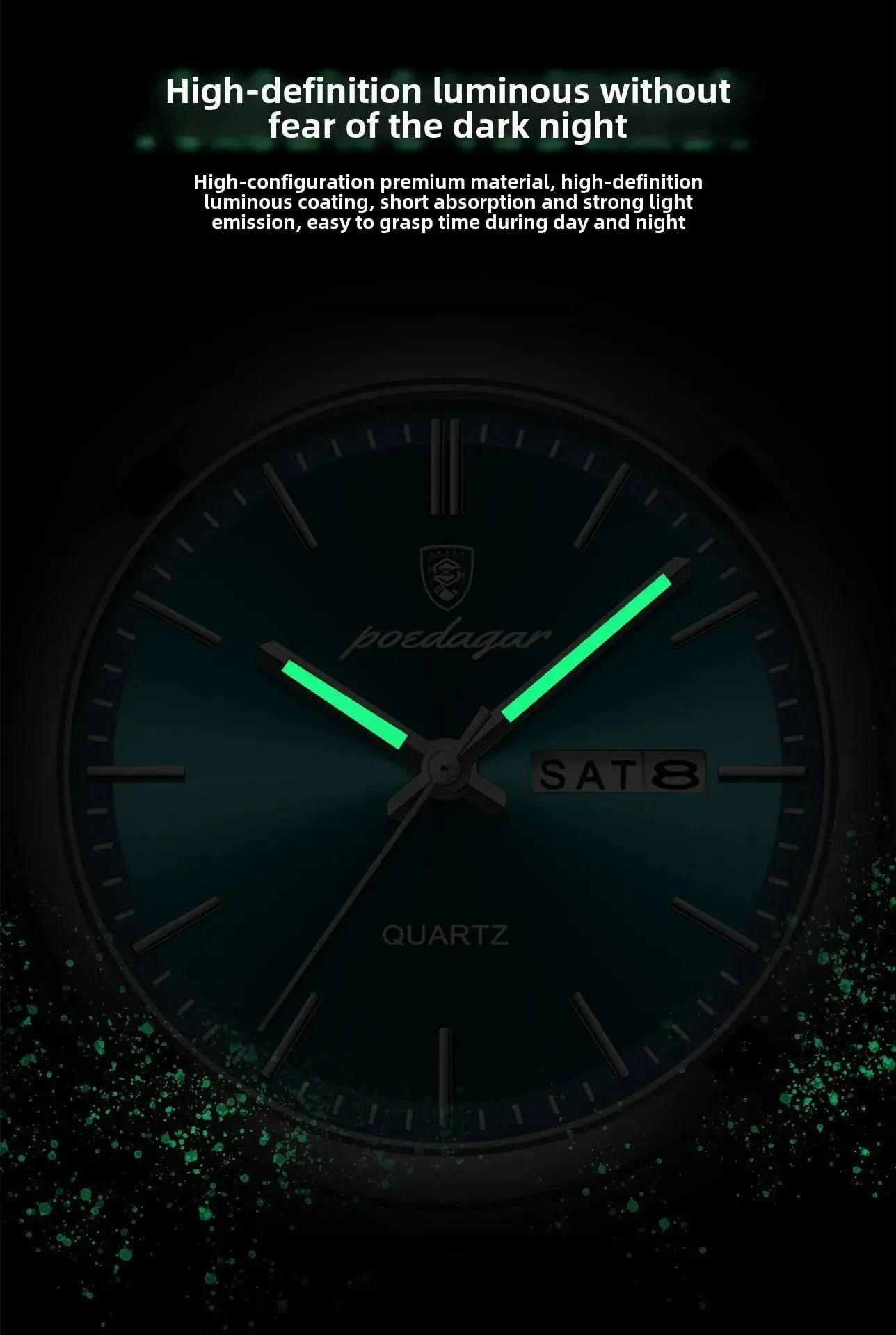 Poedagar Swiss Brand New Ultra-thin Men's Watch Waterproof Luminous Quartz Watch Men’s Classic Silver Stainless Steel Day-Date Quartz Dress Watch National Watches