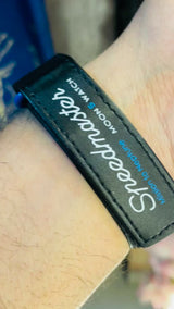 Blue Moon Chronograph Style Men’s Quartz Watch – Sporty Tachymeter Designer Wrist Watch with Velcro Strap