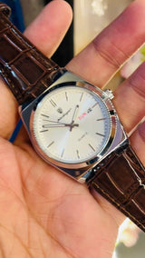 Poedagar Swiss Brand New Ultra-thin Men's Watch Waterproof Luminous Quartz Watch Men’s Classic Silver Stainless Steel Day-Date Quartz Dress Watch