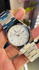 Poedagar Swiss Brand New Ultra-thin Men's Watch Waterproof Luminous Quartz Watch Men’s Classic Silver Stainless Steel Day-Date Quartz Dress Watch