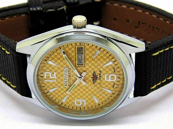 Citizen Automatic 8200 Movement stainless steel Japan Made 21 Jewels Men s Wrist Watch