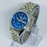 Seiko 5 Automatic Blue Dial Arabic Numerals – Refurbished Japan Vintage Watch | 17 Jewels Original Movement