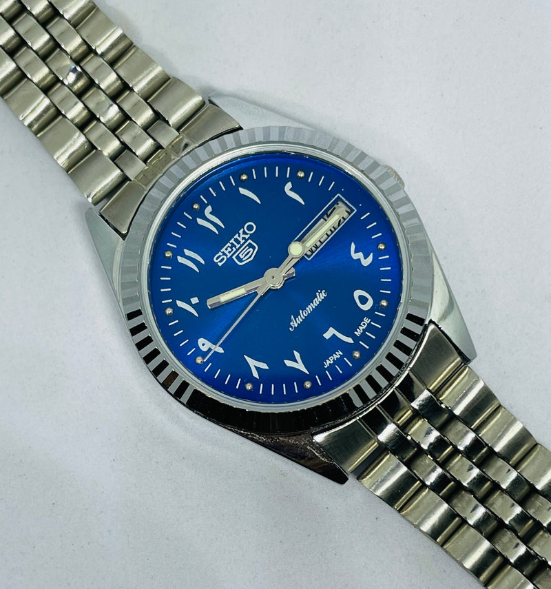 Seiko 5 Automatic Arabic Numerals Blue Dial | Original 17 Jewels Japan Movement