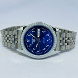 Seiko 5 Automatic Blue Dial Arabic Numerals – Refurbished Japan Vintage Watch | 17 Jewels Original Movement