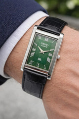 Seiko Vintage Tank Wrist Watch – Luxury Rectangular Quartz for Men National Watches