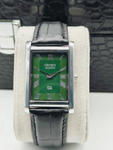 Seiko Vintage Tank Wrist Watch – Luxury Rectangular Quartz for Men National Watches
