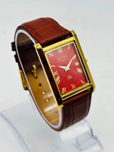 Seiko Tank Style Slim Quartz Watch – Elegant Formal Wrist Watch for Men National Watches