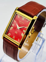 Seiko Tank Style Slim Quartz Watch – Elegant Formal Wrist Watch for Men National Watches