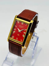 Seiko Tank Style Slim Quartz Watch – Elegant Formal Wrist Watch for Men National Watches