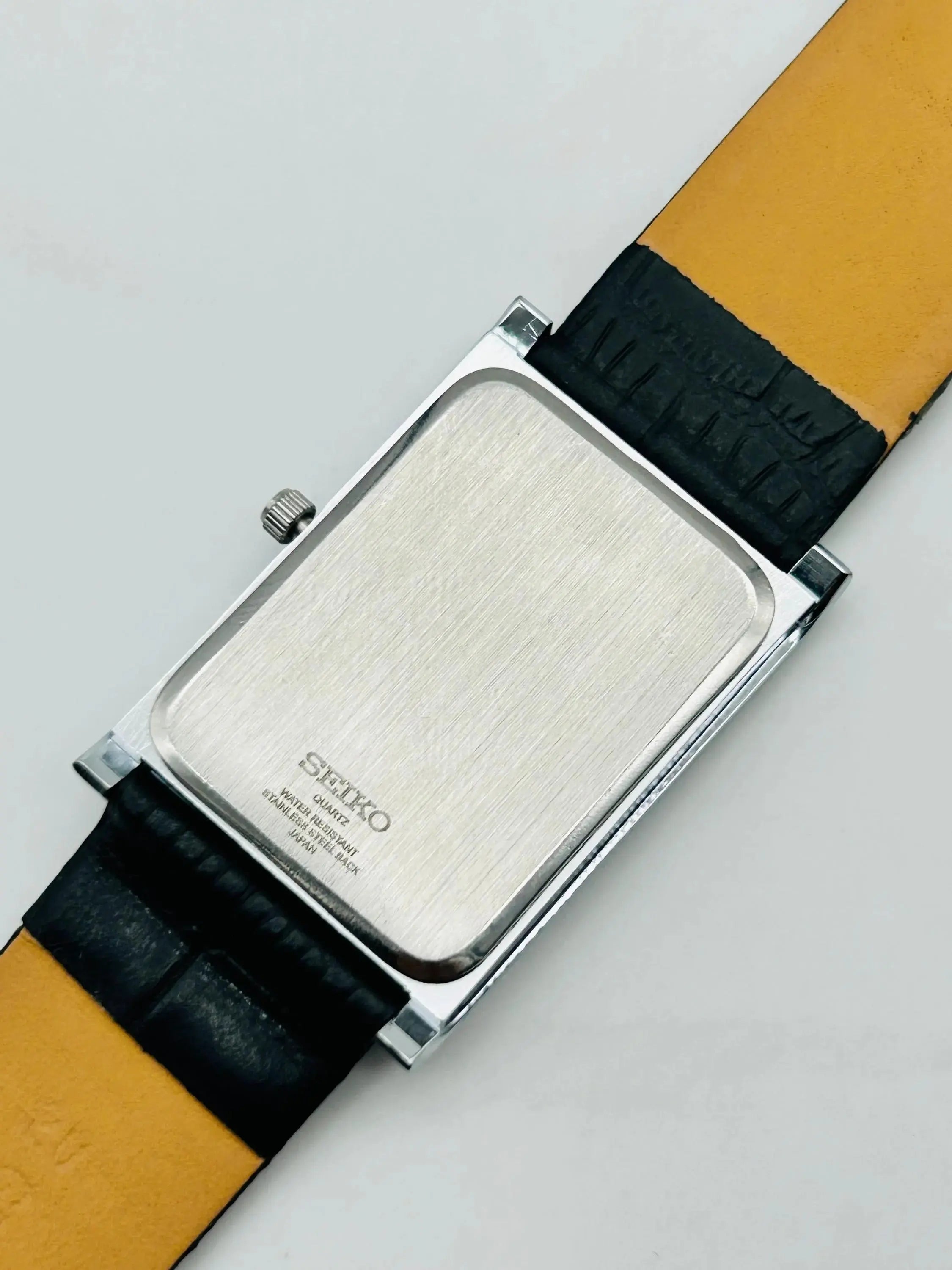 Vintage Seiko S23 Rectangular Quartz Watch – Classic Roman Dial Dress Watch Men National Watches