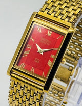 Seiko Rectangular Quartz Watch for Men – Vintage Slim Dress Design National Watches