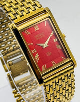 Seiko Rectangular Quartz Watch for Men – Vintage Slim Dress Design National Watches